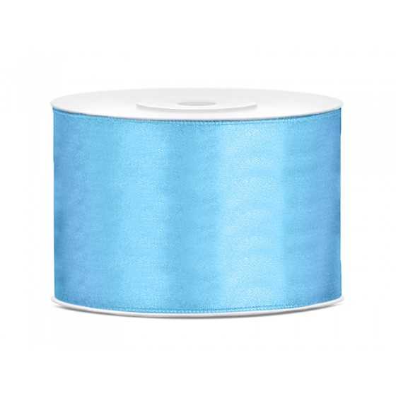 25 m ruban satin bleu ciel 5 cm