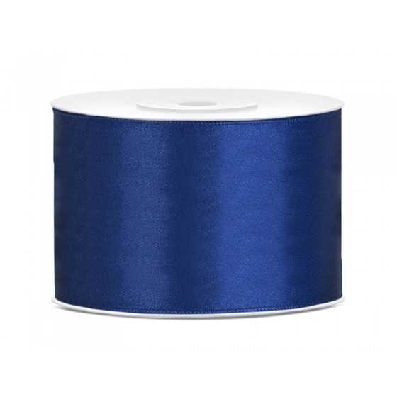 25 m ruban satin bleu marine 5 cm