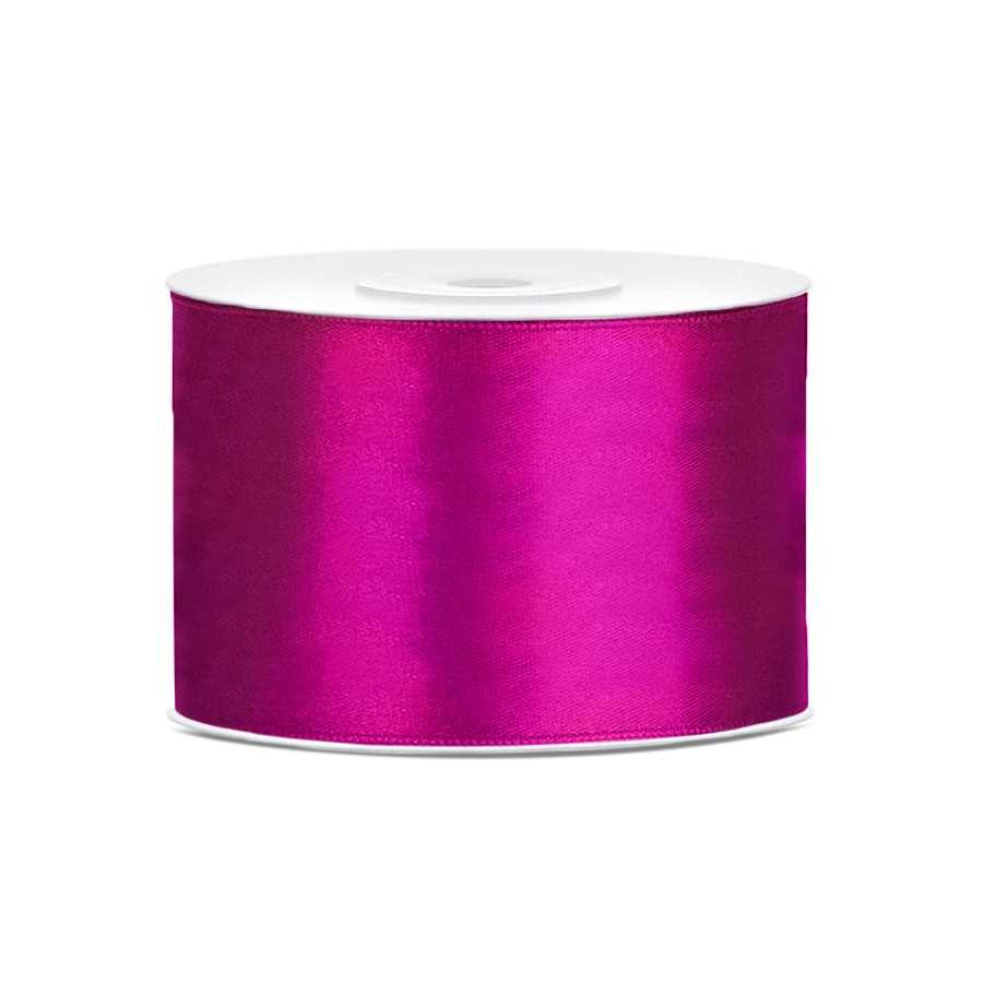 25 m ruban satin fuchsia 5 cm