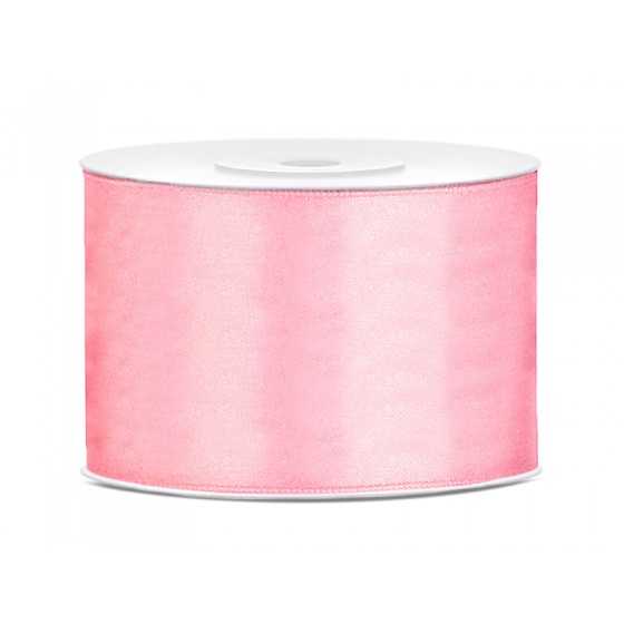 25 m ruban satin rose clair 5 cm