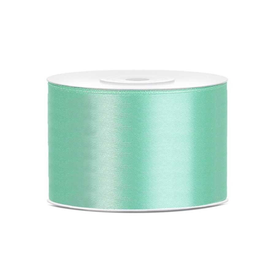 25 m ruban satin menthe 5 cm