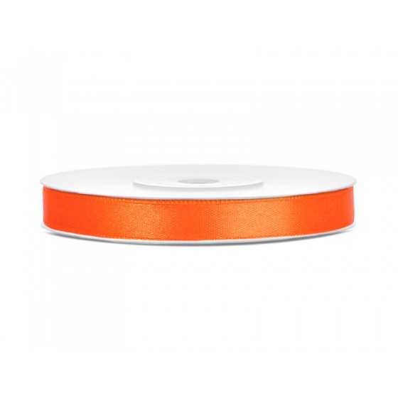 25 m ruban satin orange 6 mm