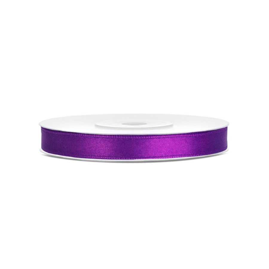 25 m ruban satin violet 6 mm