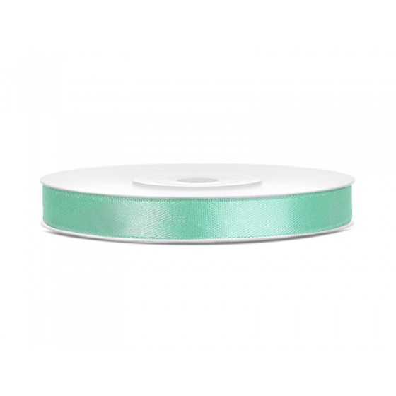 25 m ruban satin menthe 6 mm