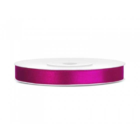 25 m ruban satin fuchsia 6 mm