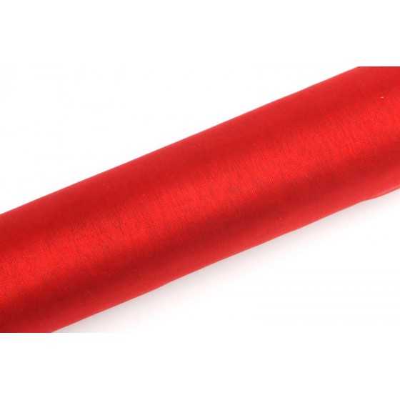 9 m organza rouge 16 cm