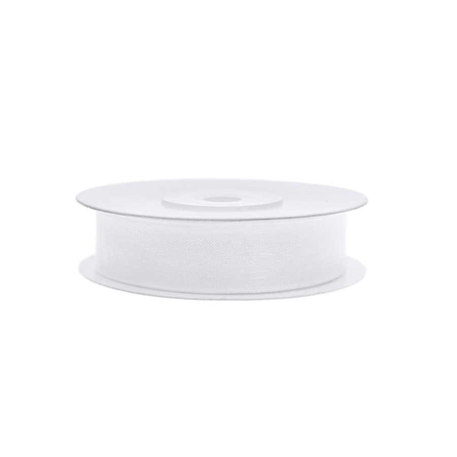 25 m de ruban organza blanc 12 mm
