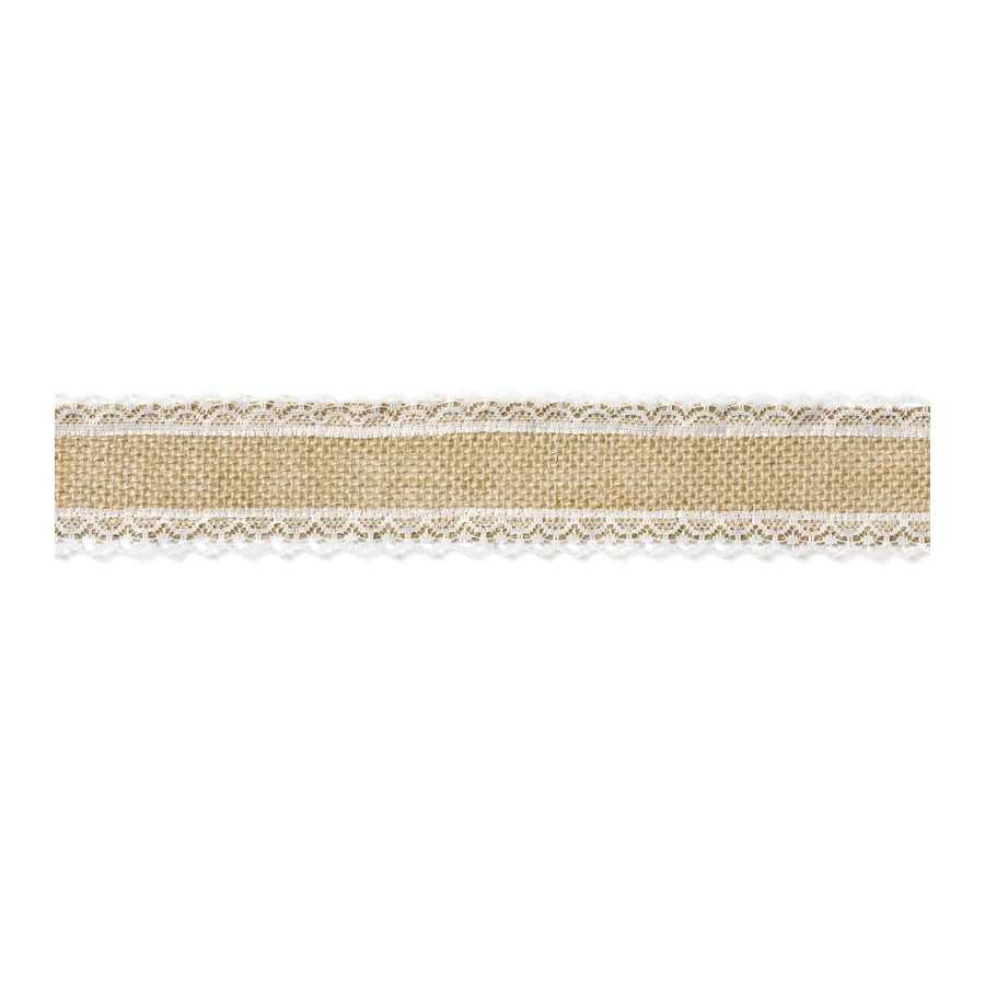 5 m toile de jute dentelle bord 5 cm