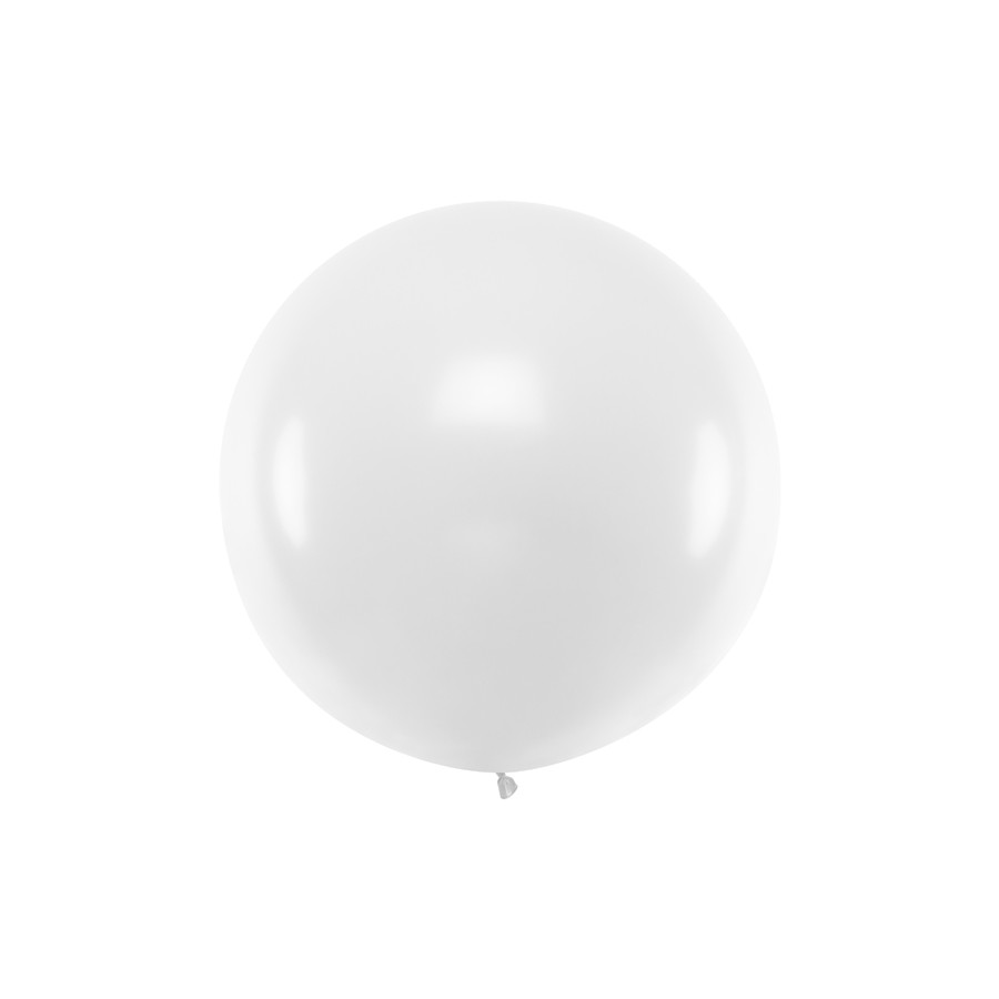 Ballon géant blanc pastel