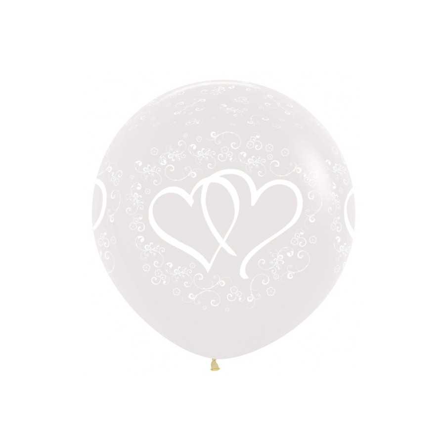 Ballon 90 cm transparent double