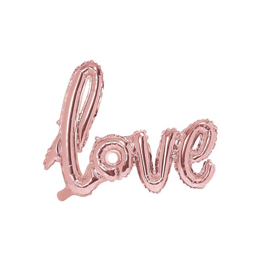 Ballon love rose gold