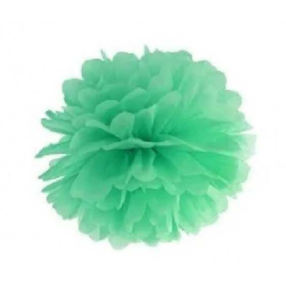 Pompon en papier de soie menthe 35 cm