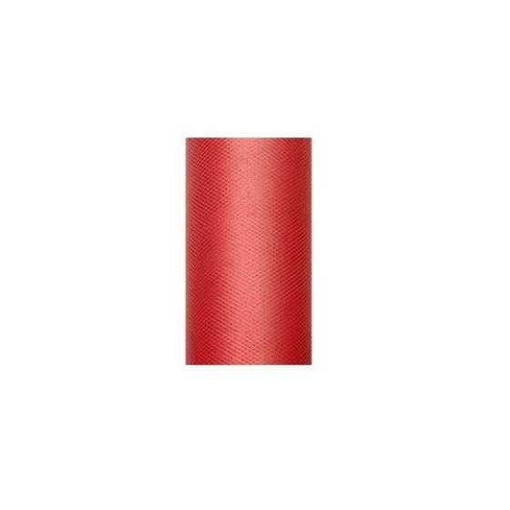 20 m de tulle rouge de 8 cm