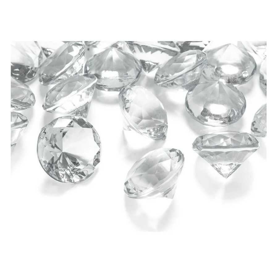 5 cristaux en forme de diamant de 30 mm