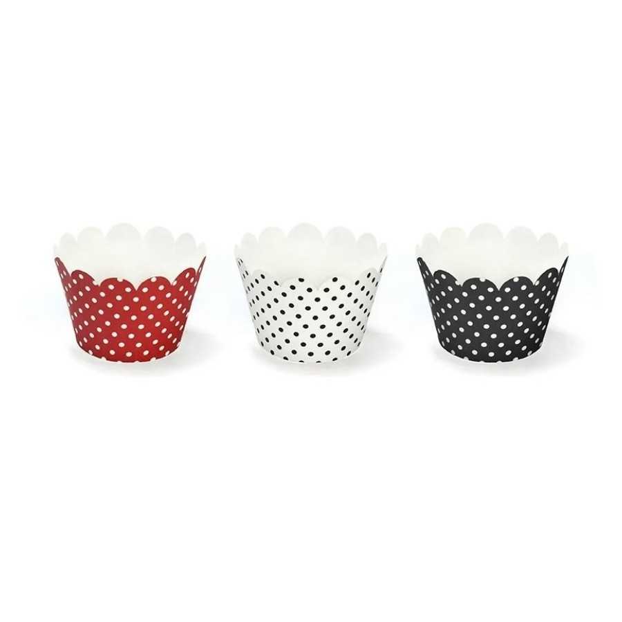 6 papiers pour cupcake à pois