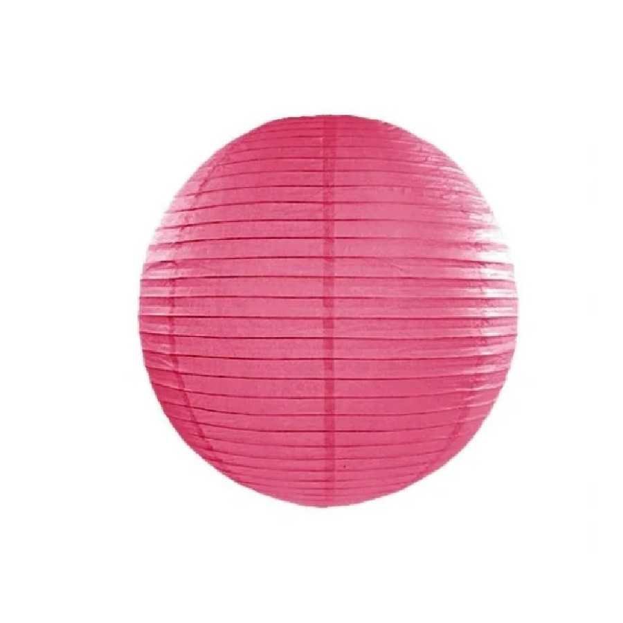 Lampion en papier fuchsia de 35 cm