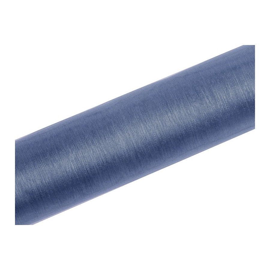 9 m d'organza bleu gris 16 cm