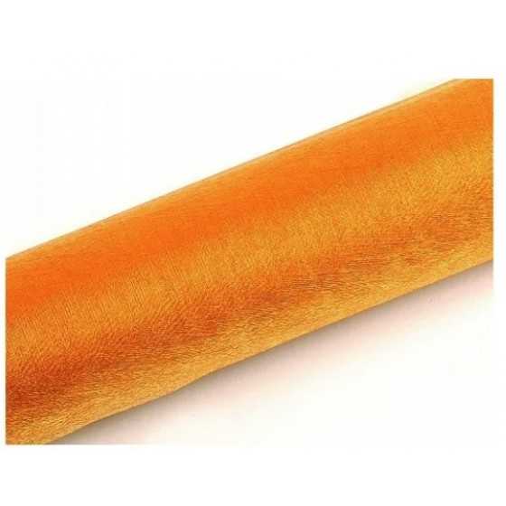 9 m organza 16 cm scintillant orange