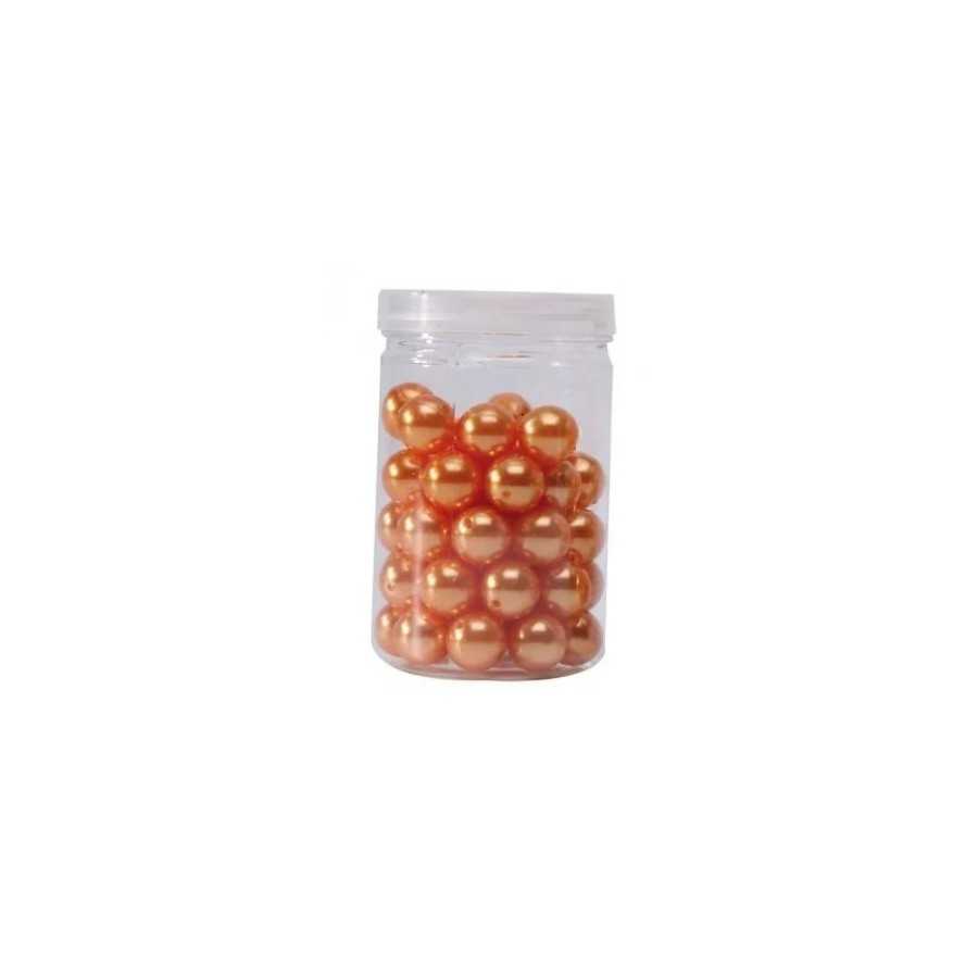 10 perles orange de 2,8 cm