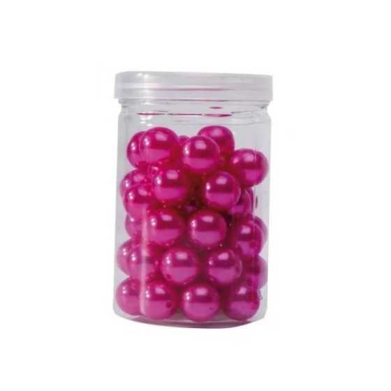 10 perles fuchsia de 2,8 cm