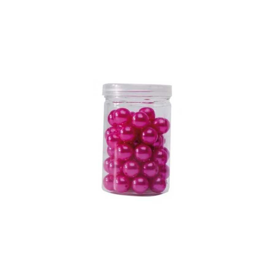 10 perles fuchsia de 2,8 cm