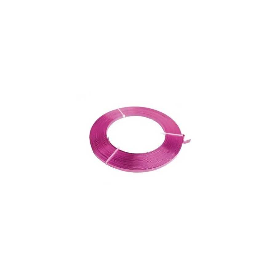 3 m de fil de fer fuchsia de 5 mm plat