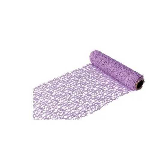 3 m de chemin de table macramé lilas