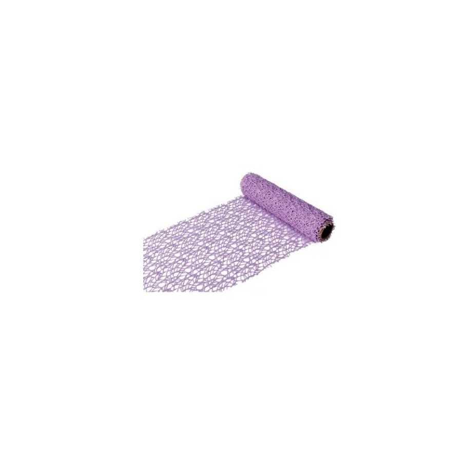 3 m de chemin de table macramé lilas