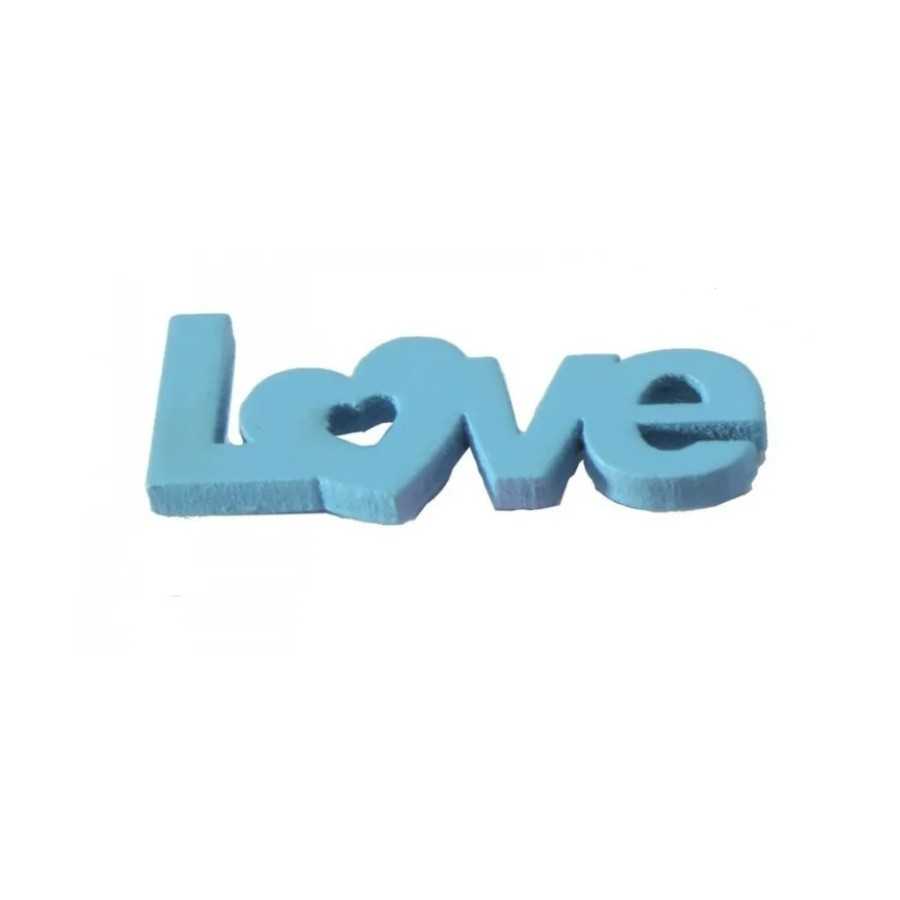 12 love en bois turquoise autocollant