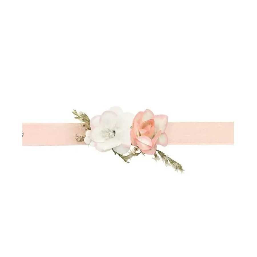 Bracelet de fleurs pêches