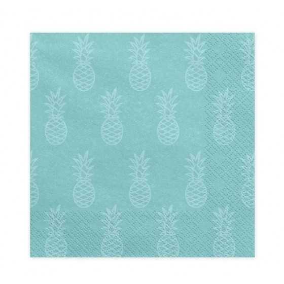 20 serviettes menthe ananas