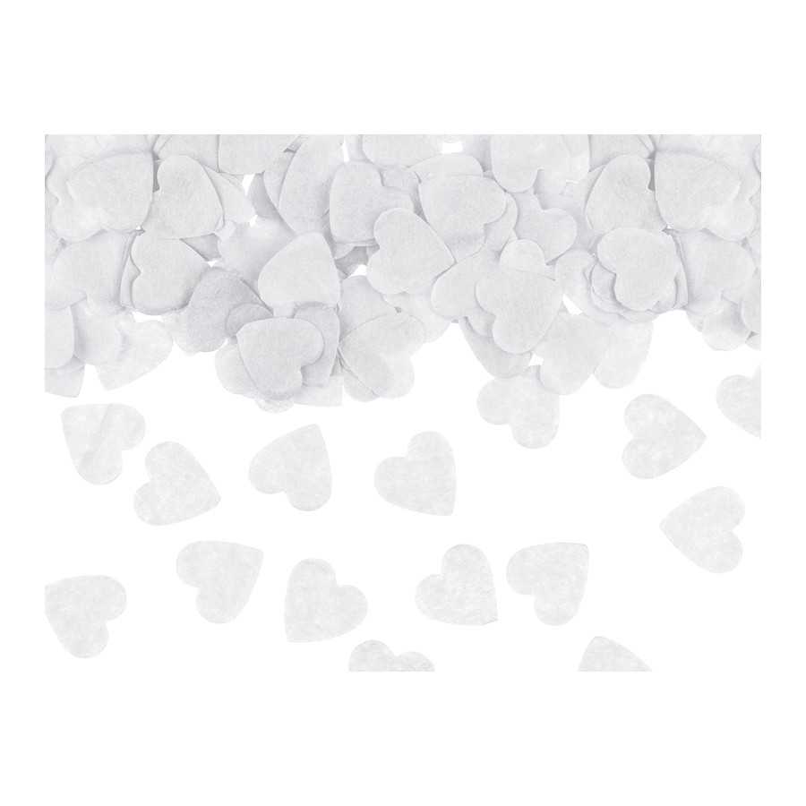 Confettis papier soie coeur blanc