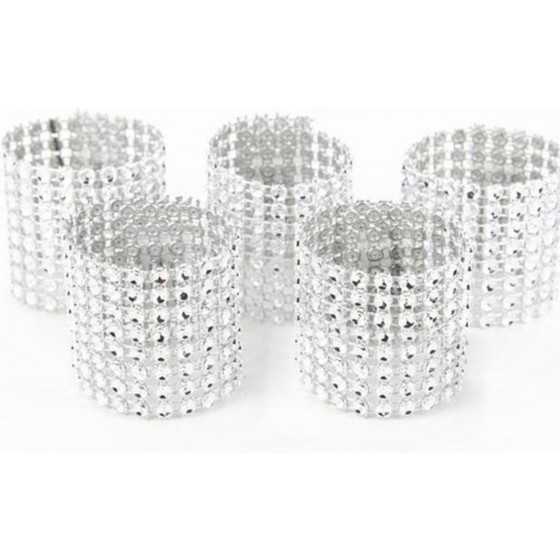 4 rond de serviette strass