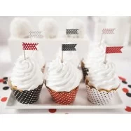 6 papiers pour cupcake à pois mise en scène