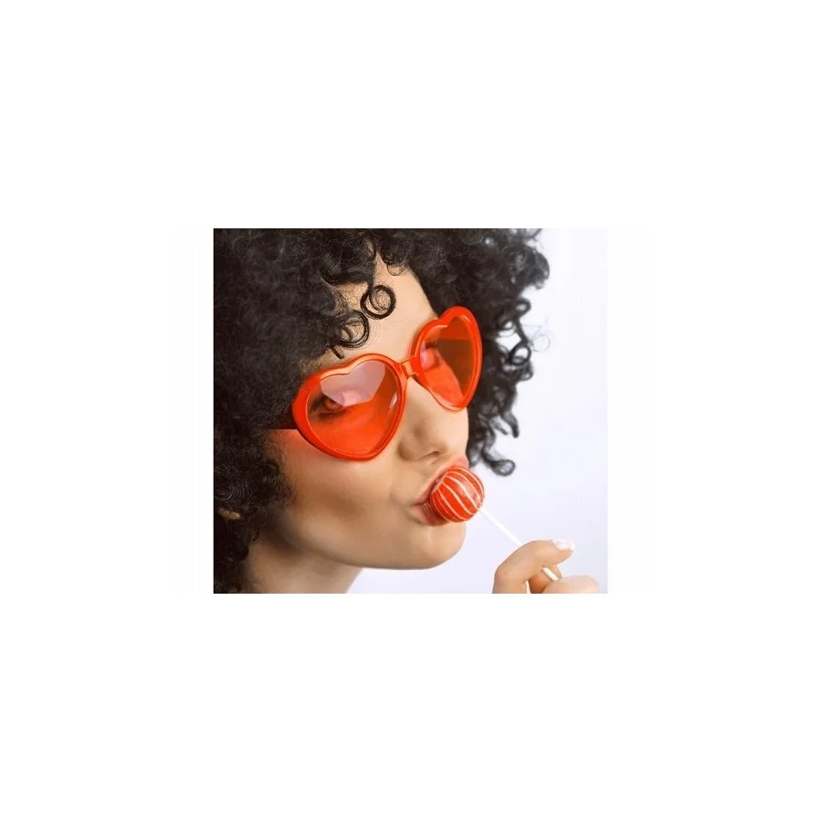 Lunette coeur rouge mise en scène
